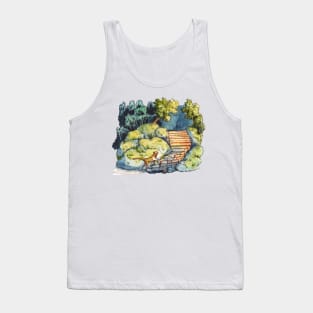 cat on a stairs - ginger Tank Top